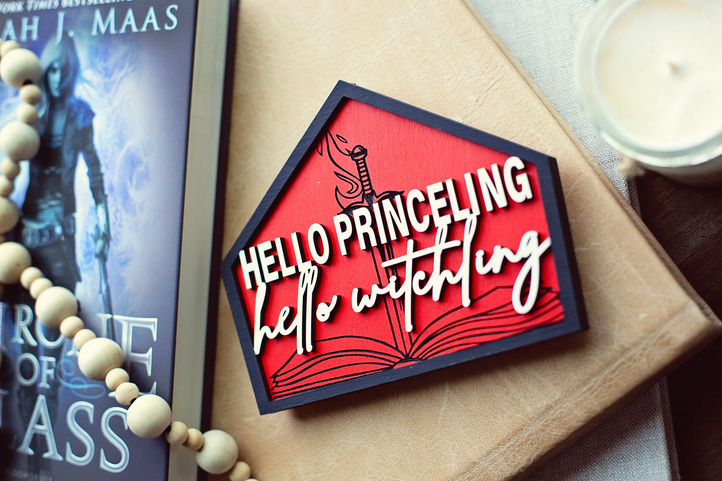 LOVE N VEGAS PRE-ORDER, Hello Princeling Hello Witchling Bookshelf Sign