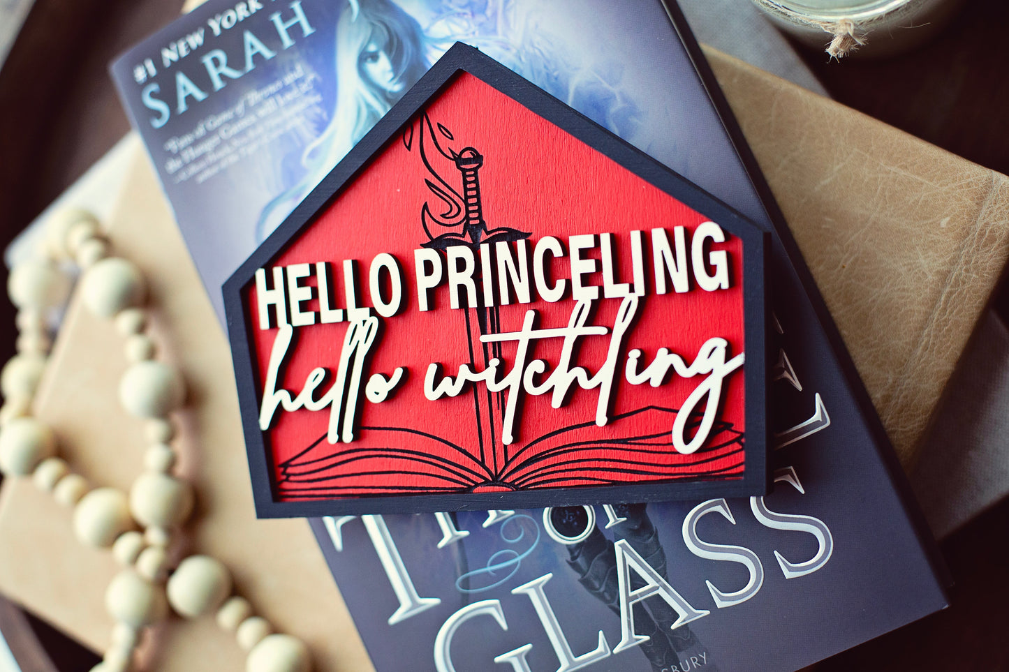 LOVE N VEGAS PRE-ORDER, Hello Princeling Hello Witchling Bookshelf Sign