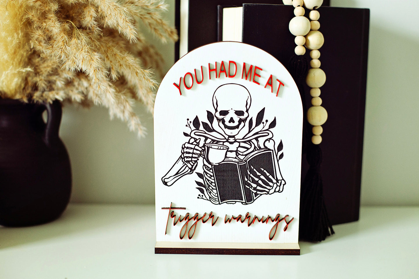 ROMANTASY PRE-ORDER, Trigger Warnings Sign