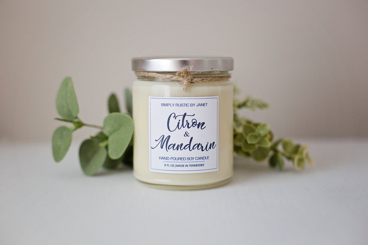 Citron and Mandarin Soy Candle, All natural Soy Candle, 8oz and 15oz soy candle, spring soy candles