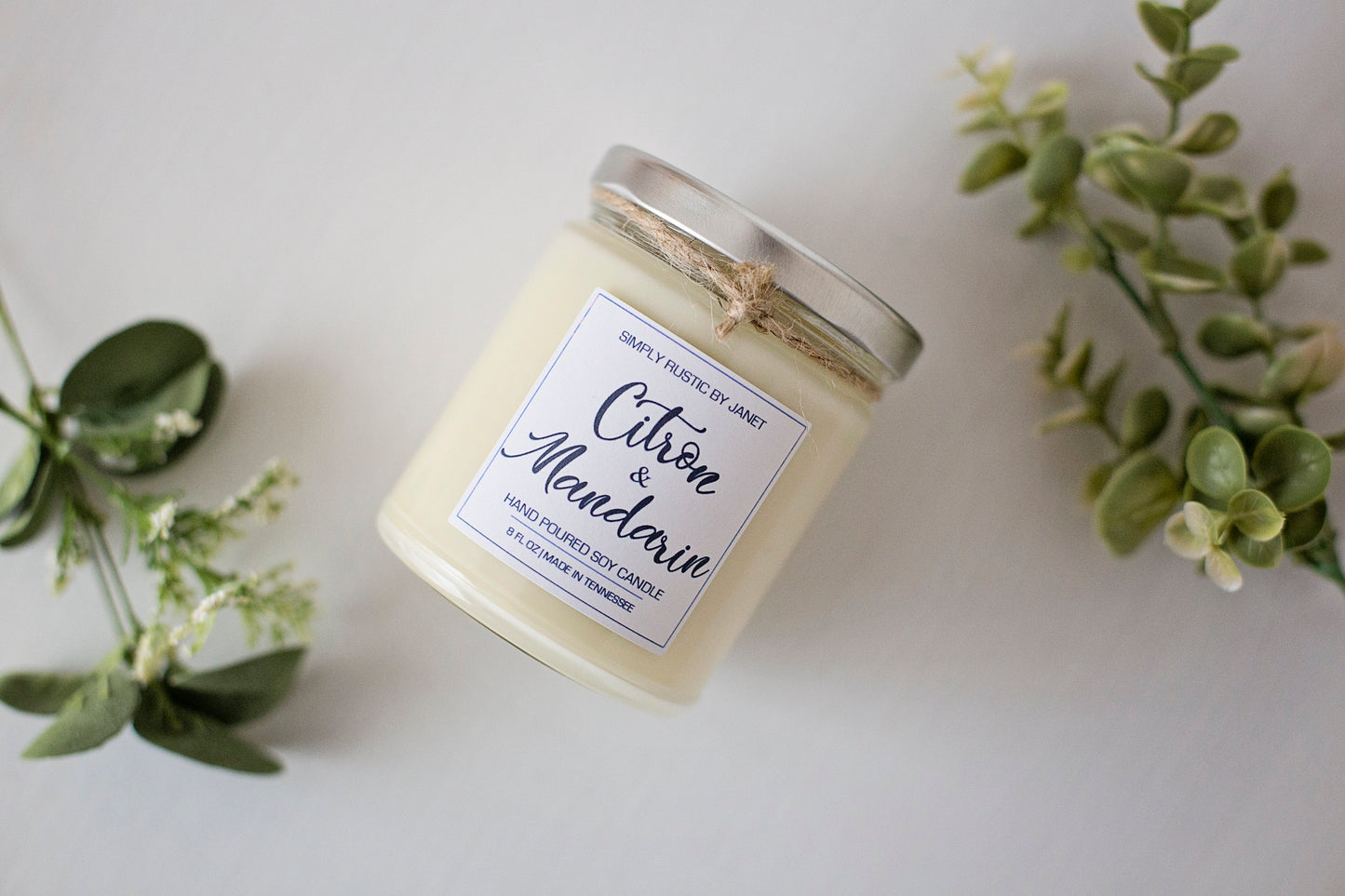 Citron and Mandarin Soy Candle, All natural Soy Candle, 8oz and 15oz soy candle, spring soy candles