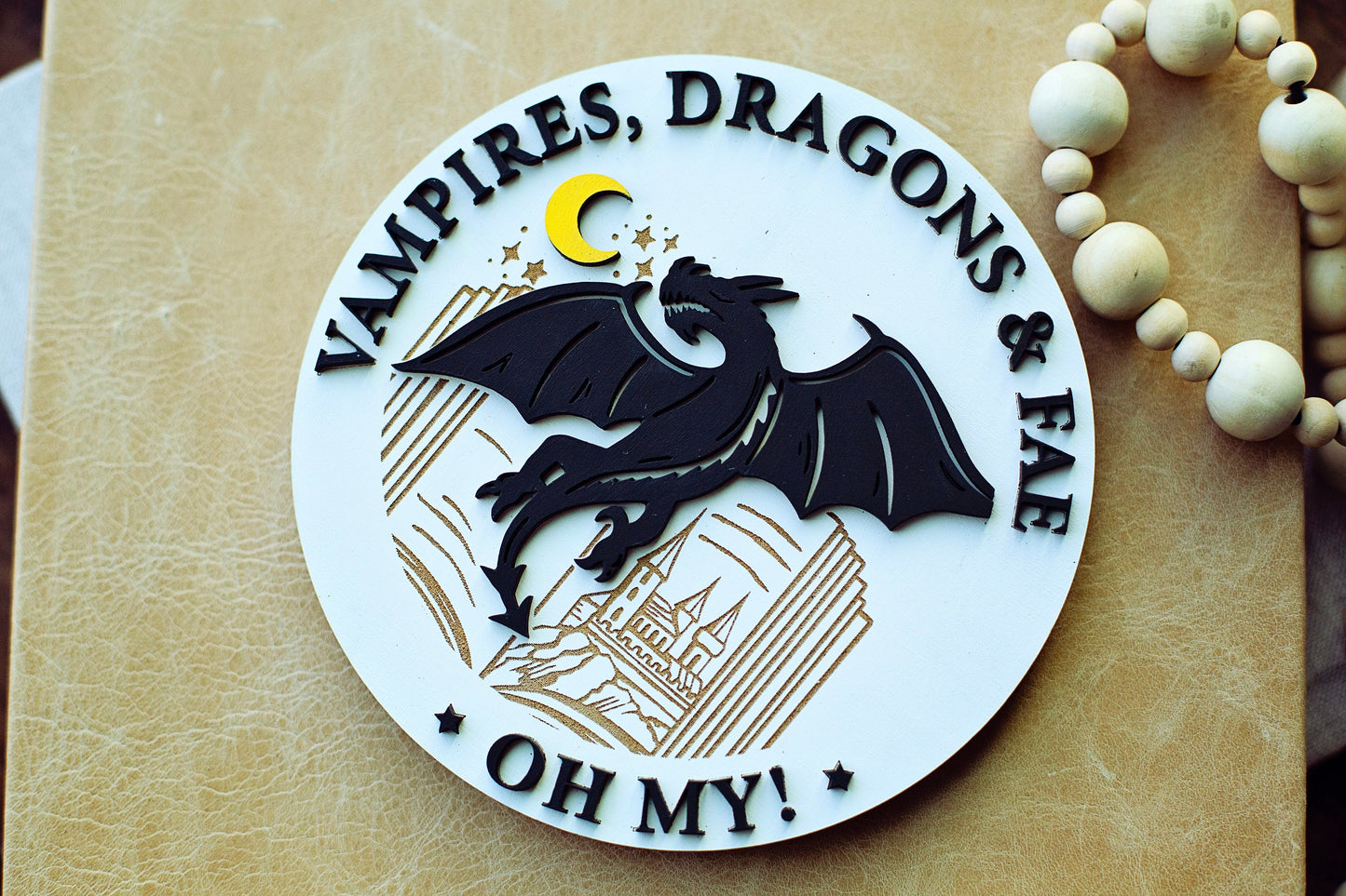 Vampires, Dragons and Far Sign, bookshelf decor, bookshelf sign, booktok merch, smut, smut sign, gift for readers, enemies to lovers