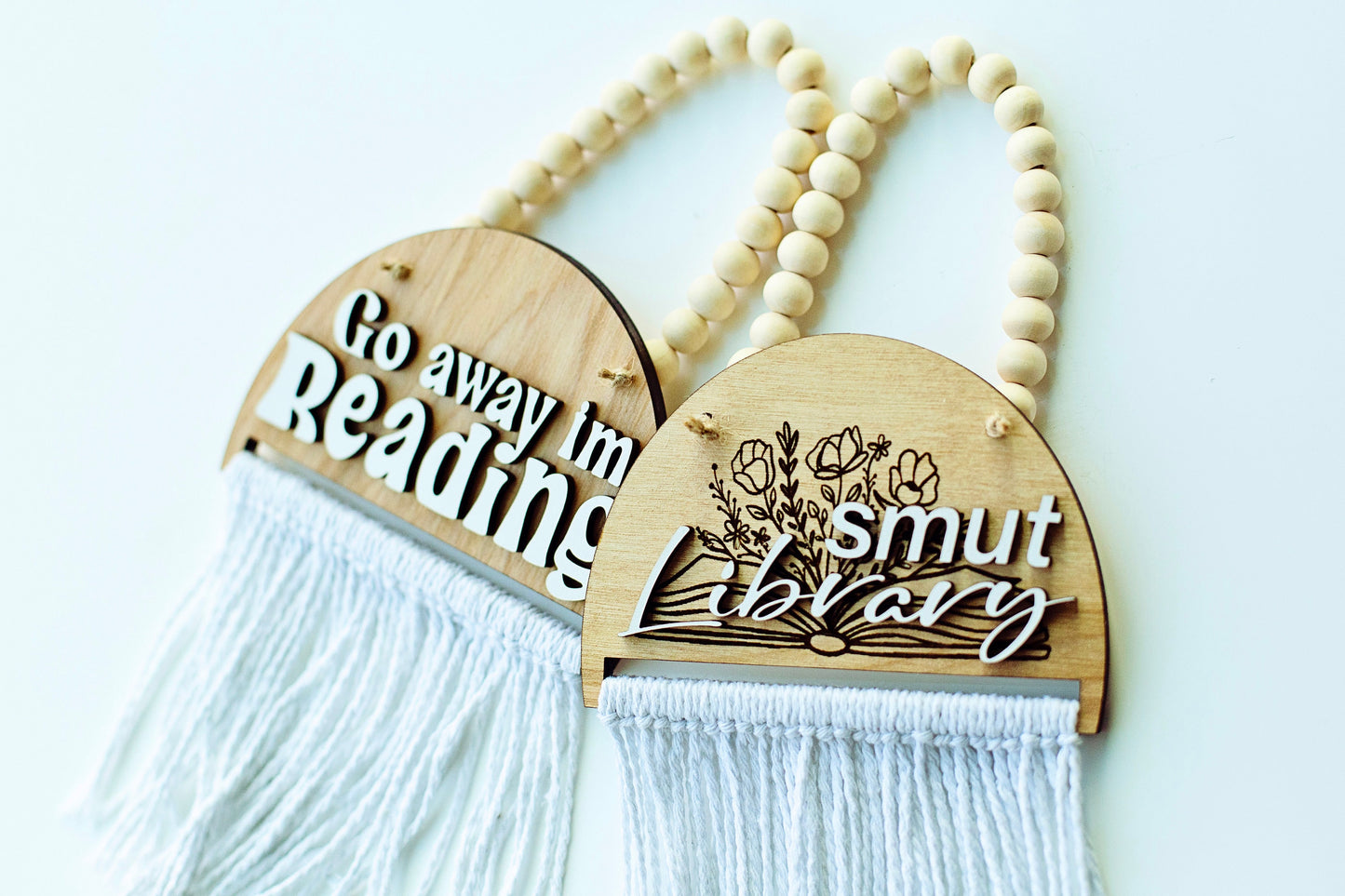 Hanging doorknob book sign, bookshelf decor, booktok sign, booktok merch, smut, smut sign, gift for readers, smut library