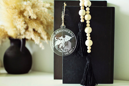 Vampires, Dragons and Fae Ornament, Spicy booktok ornament, booktok sign, booktok ornament, smut, Christmas ornament, gift for readers