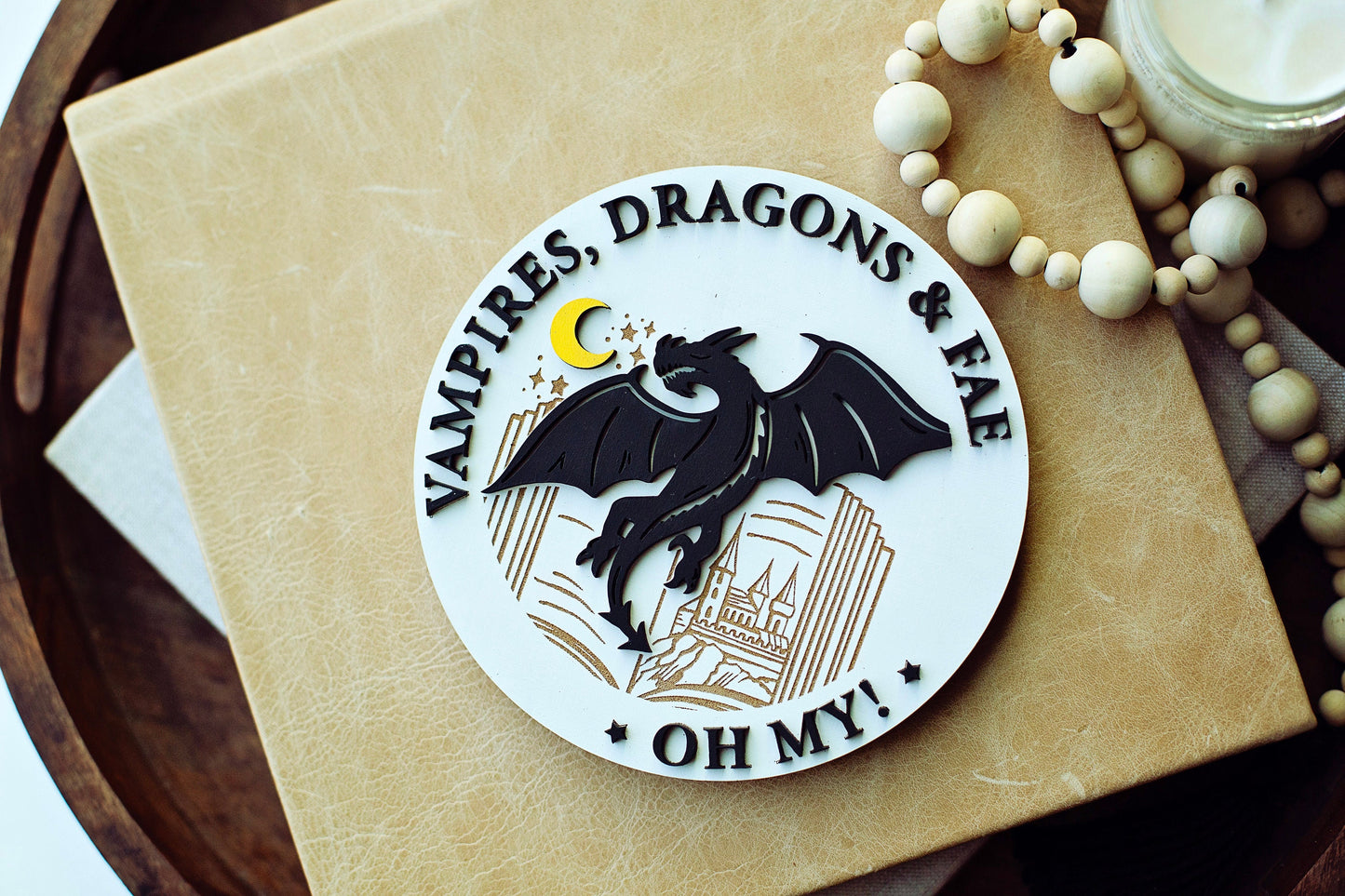 Vampires, Dragons and Far Sign, bookshelf decor, bookshelf sign, booktok merch, smut, smut sign, gift for readers, enemies to lovers