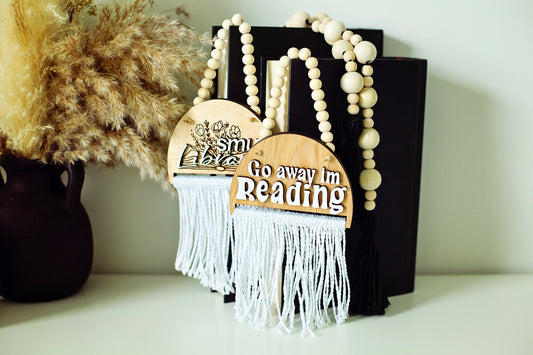 Hanging doorknob book sign, bookshelf decor, booktok sign, booktok merch, smut, smut sign, gift for readers, smut library
